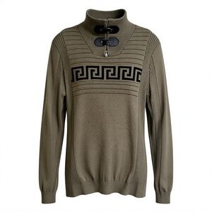 LCR Black Edition Mens Olive Green Knit Sweater Size XL Streetwear